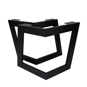 Metalinės kavos staliuko kojos „Lenktas rombas“